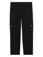 Pantaloni cargo Givenchy Kids nero con applicazione con logo H30927 09B GIVENCHY KIDS 