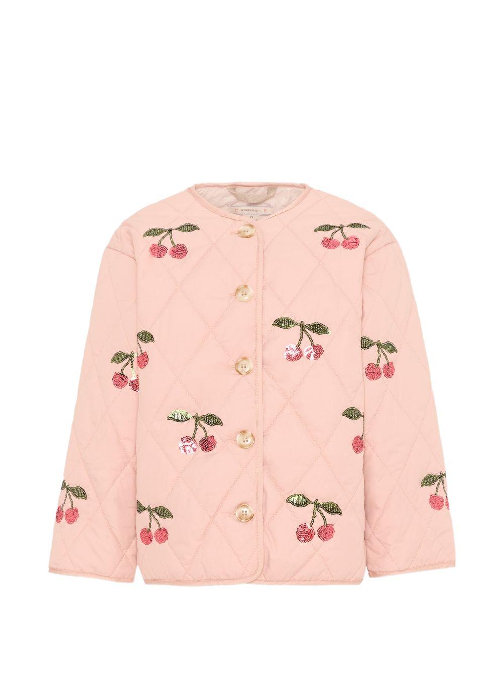Giacca per bambina Konges Sløjd rosa con design trapuntato KS104811 GRANDE CERISE KONGES SLOJD KIDS 
