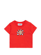 T-shirt per neonati Moschino Kids rossa con motivo Teddy Bear MXM047LAA02 50109 MOSCHINO KIDS 