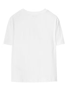 T-shirt per bambini Burberry Kids bianca con motivo Equestrian Knight 8120352 A1464 BURBERRY KIDS 
