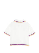 T-shirt per bambina Stella McCartney Kids bianca con colletto alla Peter Pan TY5A61 Z0138 101 STELLA McCARTNEY KIDS 