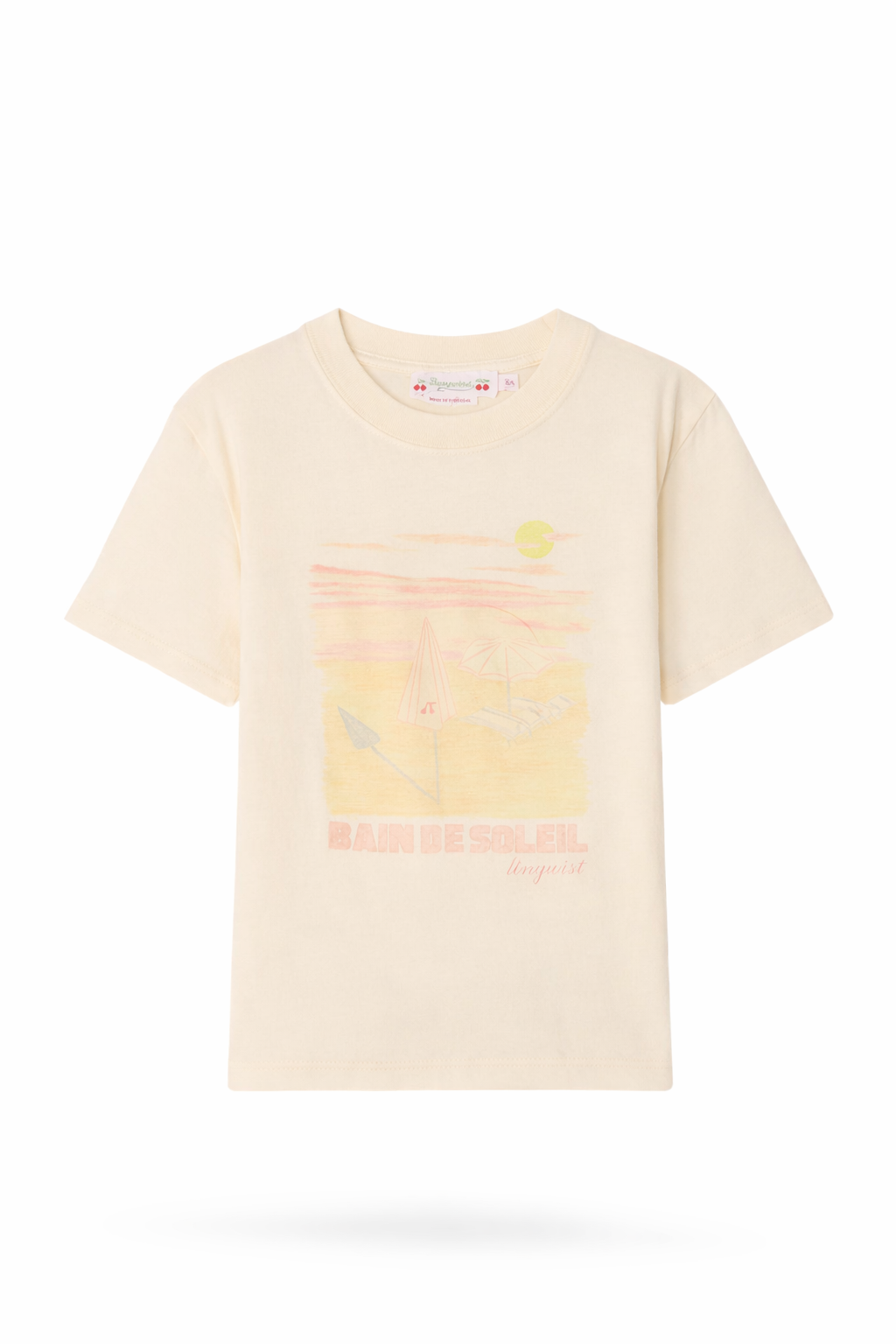 T-shirt Thida per bambina Bonpoint beige con stampa grafica all-over S06GTSK00023 103 BONPOINT 