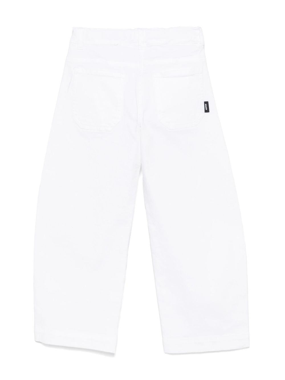 Jeans dritti per bambina Aspesi Kids bianco con passanti S25059PLC6060 010 ASPESI KIDS 