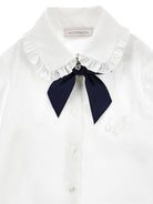 Camicia per bambina Monnalisa Kids bianca con colletto con ruches 18HANA 8153 9956 MONNALISA KIDS 