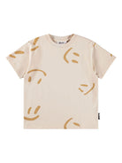 T-shirt per bambino Molo beige con stampa smiley 1S26A213 9595 MOLO KIDS 