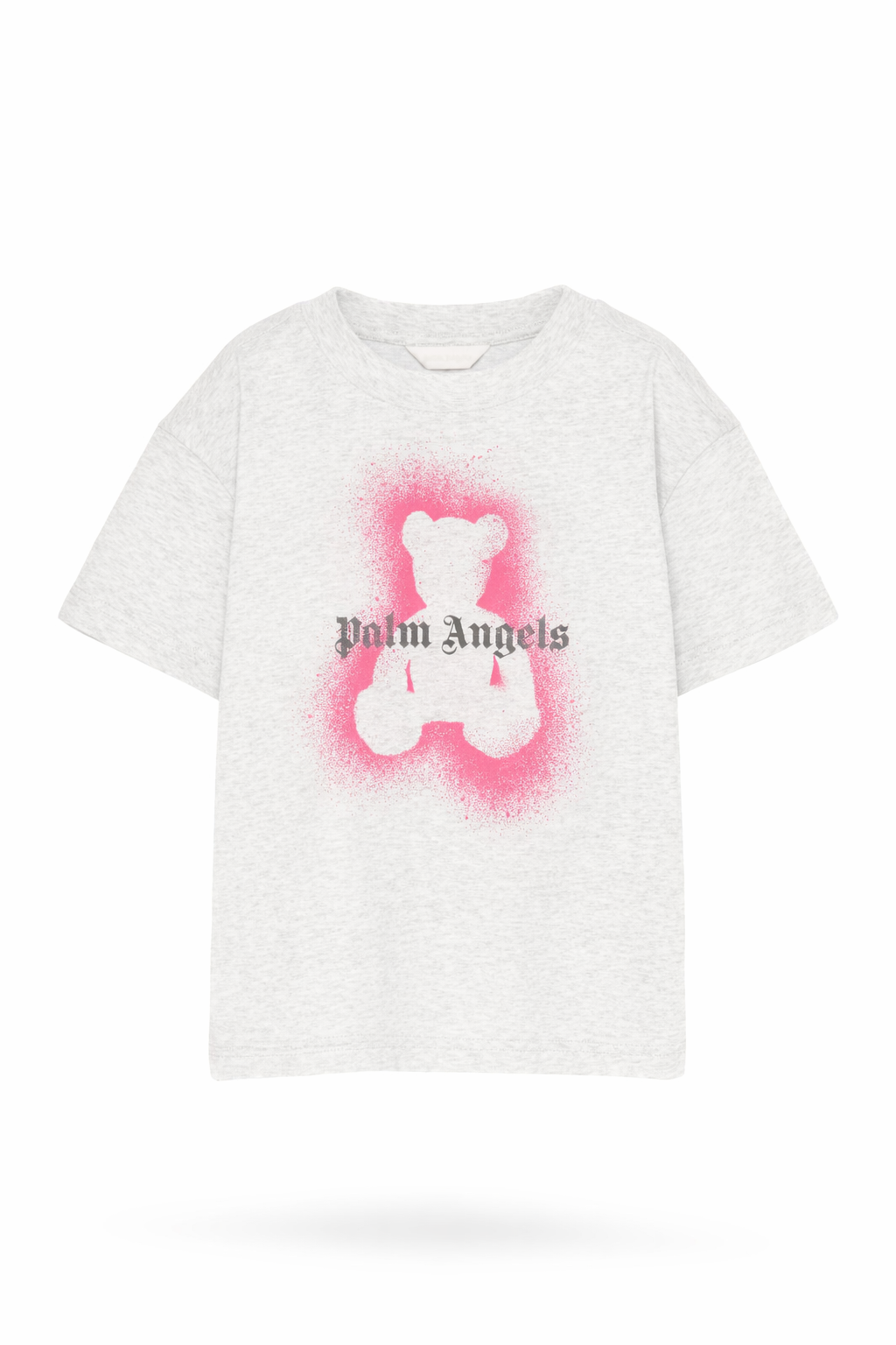 T-shirt per bambina Palm Angels Kids grigia con stampa teddy sul davanti PGAA002S26JER007 101 PALM ANGELS KIDS 