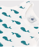 Tutina per neonati Petit Bateau bianco con stampa grafica all-over A0CZB 03 PETIT BATEAU 