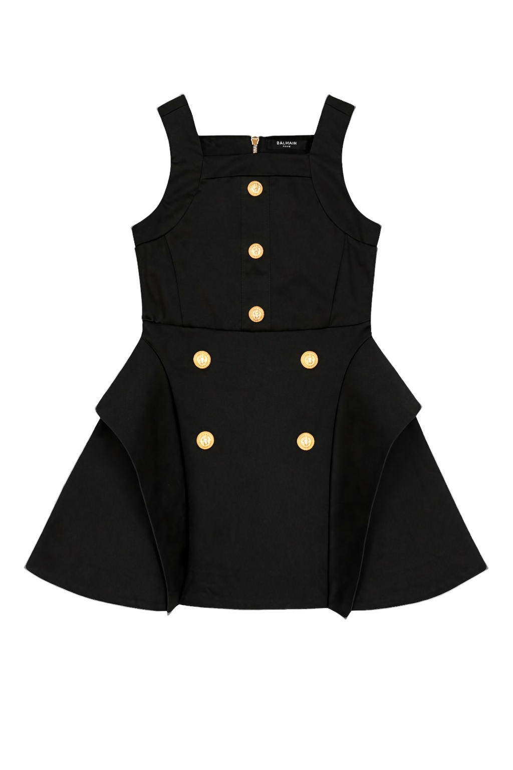 Abito per bambina Balmain Kids nero modello svasato BY1B92 P0484 930 BALMAIN KIDS 
