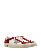 Sneakers per bambini Golden Goose Kids rosso con dettagli a contrasto bianchi F00495F008669 11892 GOLDEN GOOSE KIDS 