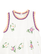 Abito per bambina Stella McCartney Kids bianco con fiori ricamati TY1E62 Z0138 101 STELLA McCARTNEY KIDS 