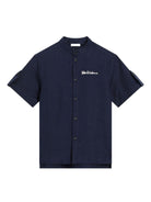Camicia per bambino Dolce & Gabbana Kids blu con colletto alla coreana L44S25 FU4GI B1823 DOLCE & GABBANA KIDS 