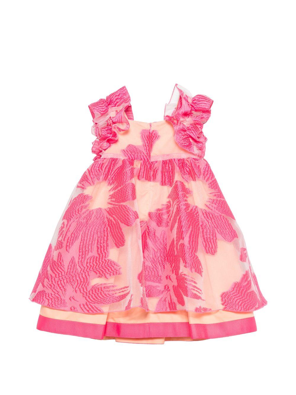 Abito per bambina Mi Mi Sol fucsia con bretelle con ruches MFAB764TS1090 FCS MIMISOL KIDS 