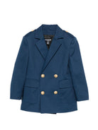 Blazer per bambino Balmain Kids blu con bottoni color oro BY2P64 G0197 620 BALMAIN KIDS 