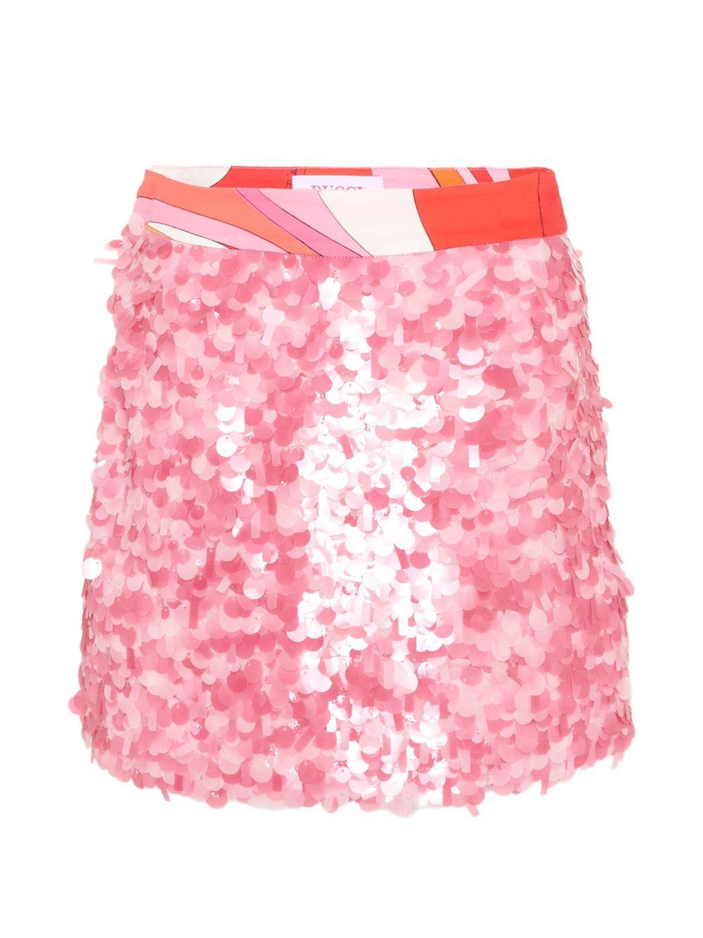 Minigonna per bambina Emilio Pucci Junior multicolore con paillettes PY7B31 U0278 511 EMILIO PUCCI KIDS 