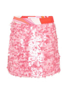 Minigonna per bambina Emilio Pucci Junior multicolore con paillettes PY7B31 U0278 511 EMILIO PUCCI KIDS 