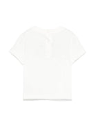 T-shirt con logo per neonata Fendi Kids bianco con orlo dritto BMI255 7AJ F1P2N FENDI KIDS 