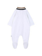 Set quattro pezzi per neonato Boss Kids bianco con logo sul davanti J53055 10P BOSS KIDS 