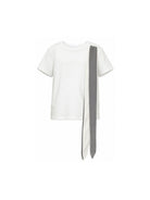 T-shirt per bambina Douuod Kids bianca con dettaglio fiocco DY8A41 Z3708 101 DOUUOD KIDS 