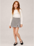 Gonna per bambina Douuod Kids grigia con spacco anteriore DZ7A81 E0246 808OR DOUUOD KIDS 
