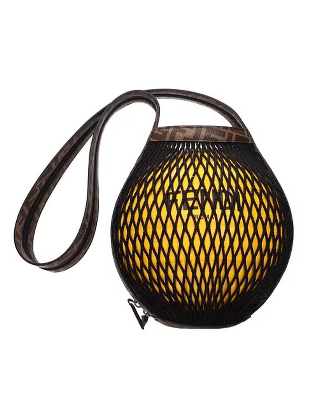 Sacca con palla per bambino Fendi Kids giallo con logo 7AS099 AJC9 F16J3 FENDI KIDS 