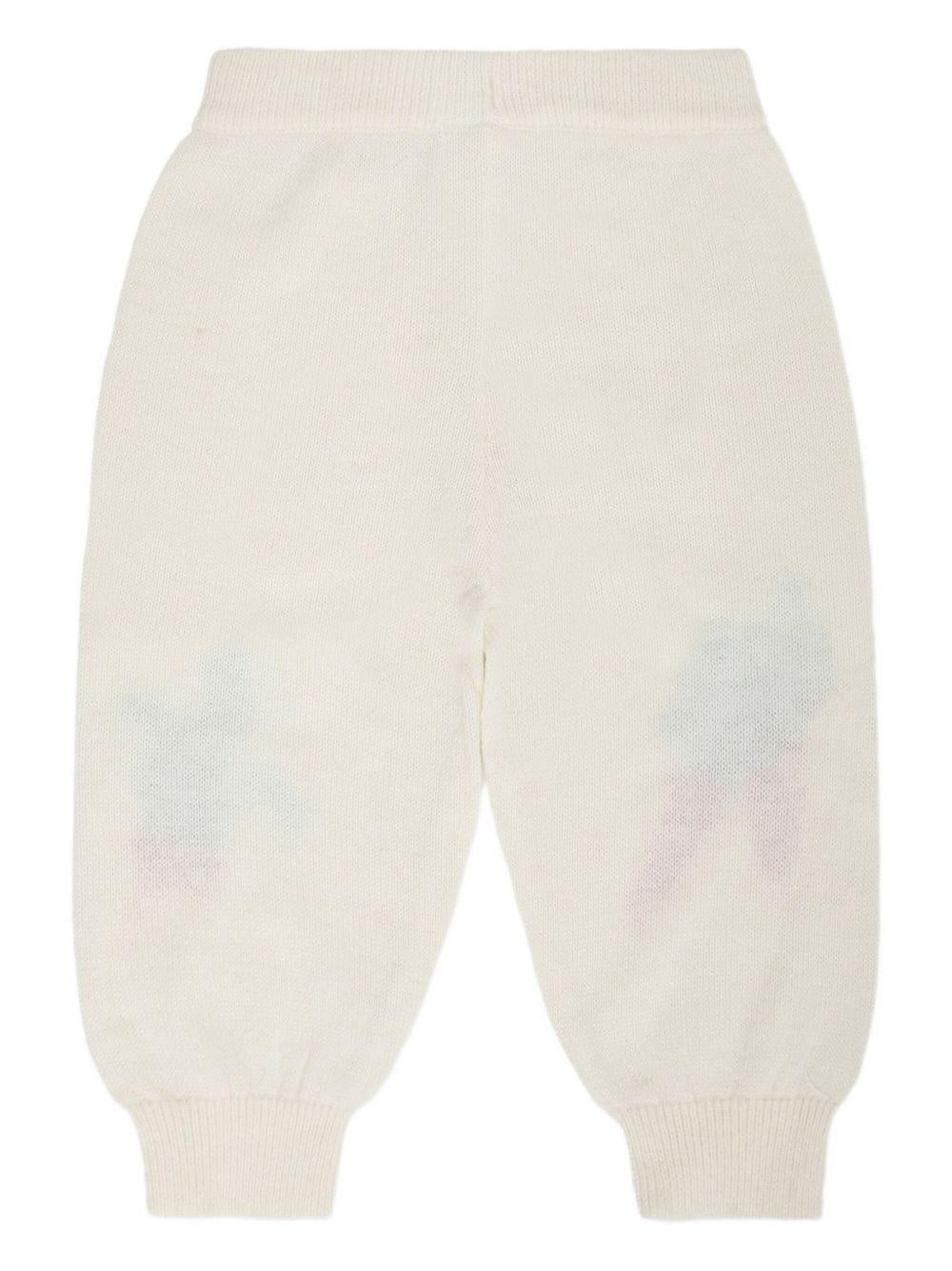 Pantaloni per neonata Molo beige chiaro con intarsio 4W25I209 9653 MOLO 