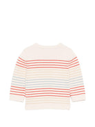 Maglione per neonato Bonpoint bianco con design a righe S06YJUK00003 203 BONPOINT KIDS 