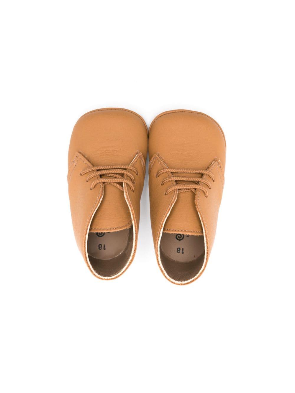 Stivali primi passi per neonato Eli1957 marrone in pelle stringati 11013AF HONEY Eli Kids 