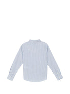Camicia per bambino Emporio Armani Kids azzurra con motivo a righe EB001314 AF20973 F0023 EMPORIO ARMANI KIDS 
