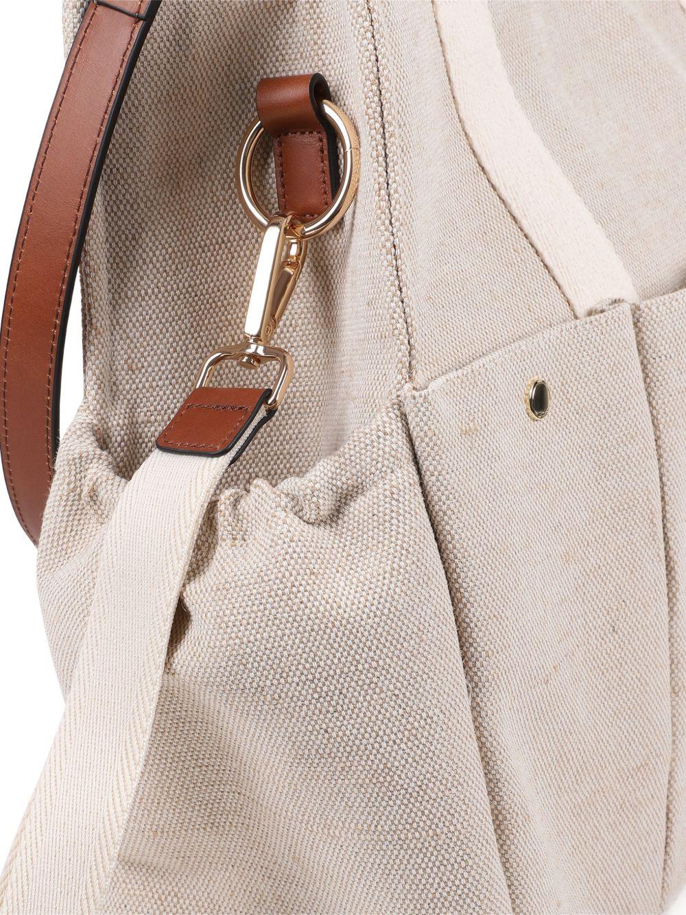 Borsa fasciatoio per neonati Chloé Kids beige con stampa logo C20941 117 CHLOE' KIDS 