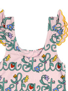 Costume per bambina Stella McCartney Kids rosa con stampa logo all-over TYCA49 Z3511 51RMC STELLA McCARTNEY KIDS 