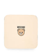 Coperta per neonati Moschino Kids beige con dettaglio Teddy Bear MUB00OLCA40 20404 MOSCHINO KIDS 