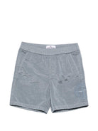 Costume da bagno per bambino Stone Island Junior blu con toppa con logo L1S16B100001S0043 V004A STONE ISLAND KIDS 