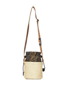 Borsa a tracolla per bambina Fendi Kids beige con motivo bear 8BZ056 AUIN F1O87 FENDI KIDS 