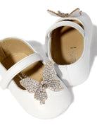 Ballerine per neonata BabyWalker bianche con farfalle PB1654 WHITE BABYWALKER KIDS 