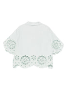 Camicia per bambina Zimmermann Kids verde con dettagli traforati 5844TR S261 ZIMMERMANN KIDS 