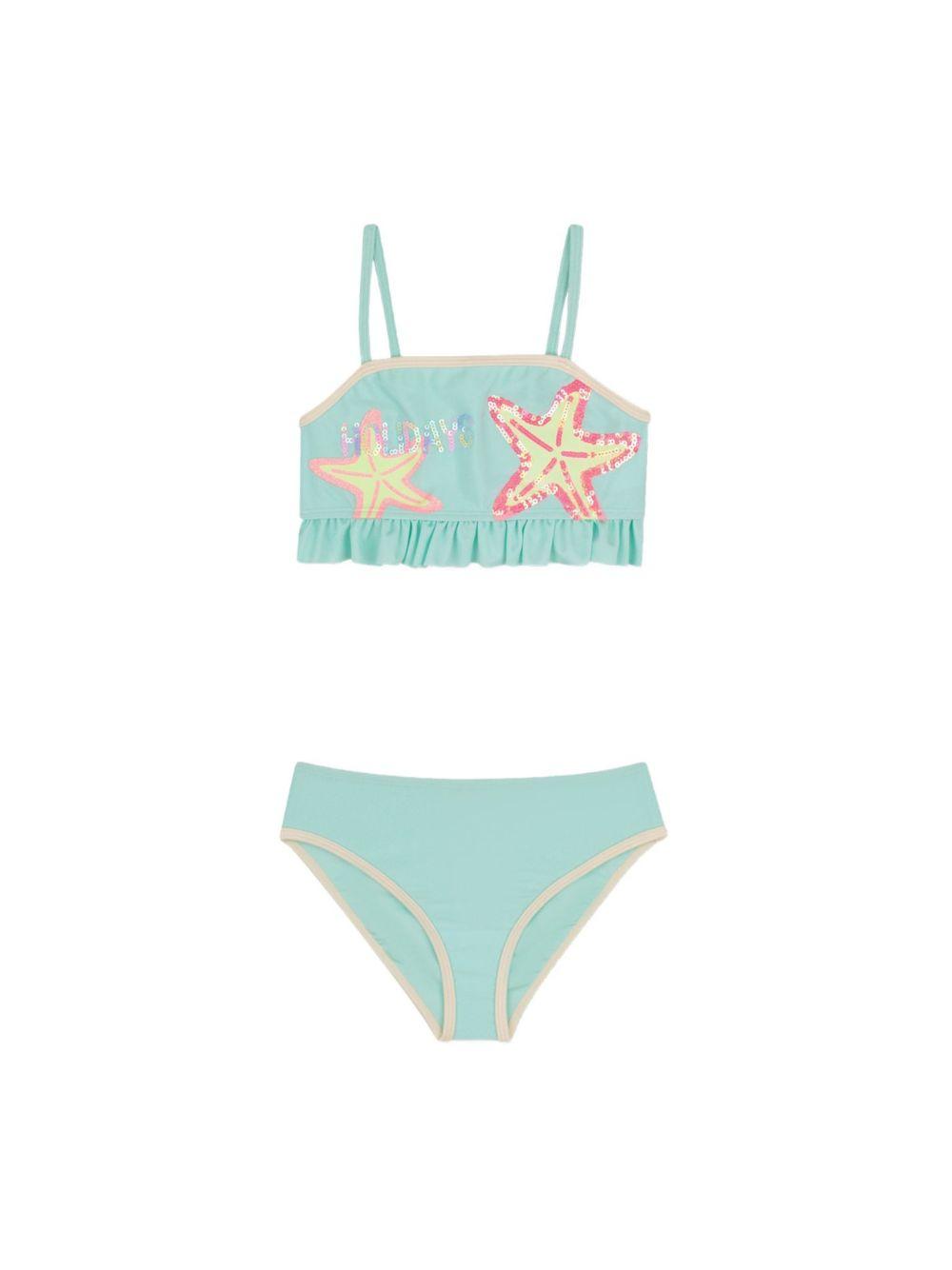 Costume per bambina Billieblush Kids azzurro con stampa stelle marine U22157 76G BILLIEBLUSH KIDS 