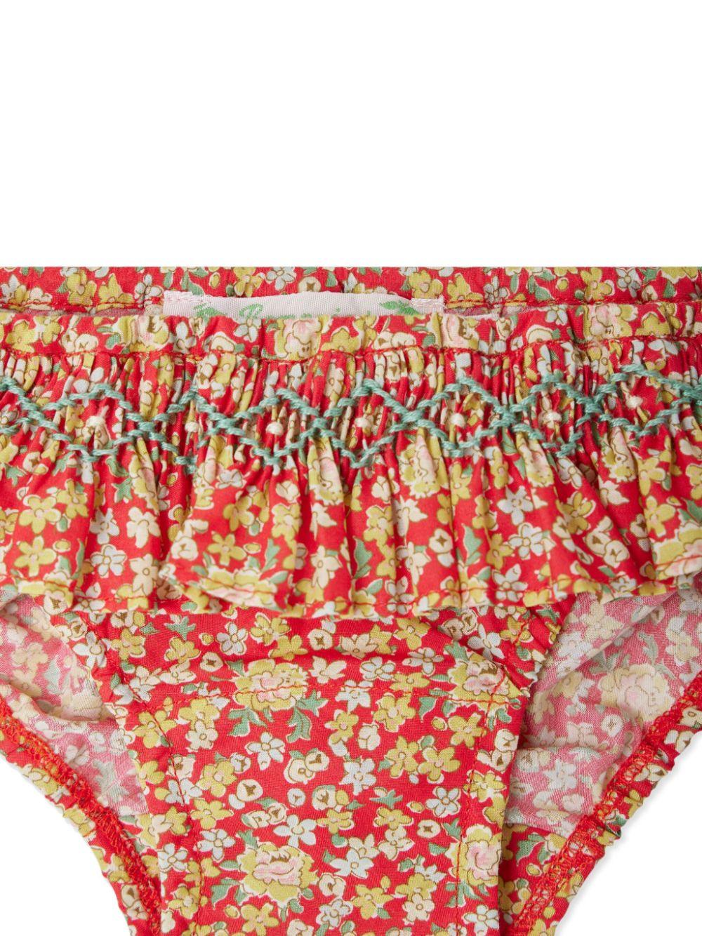 Slip bikini Sardinia per neonata Bonpoint rosso con inserto increspato C05XSSW00001 651A BONPOINT 