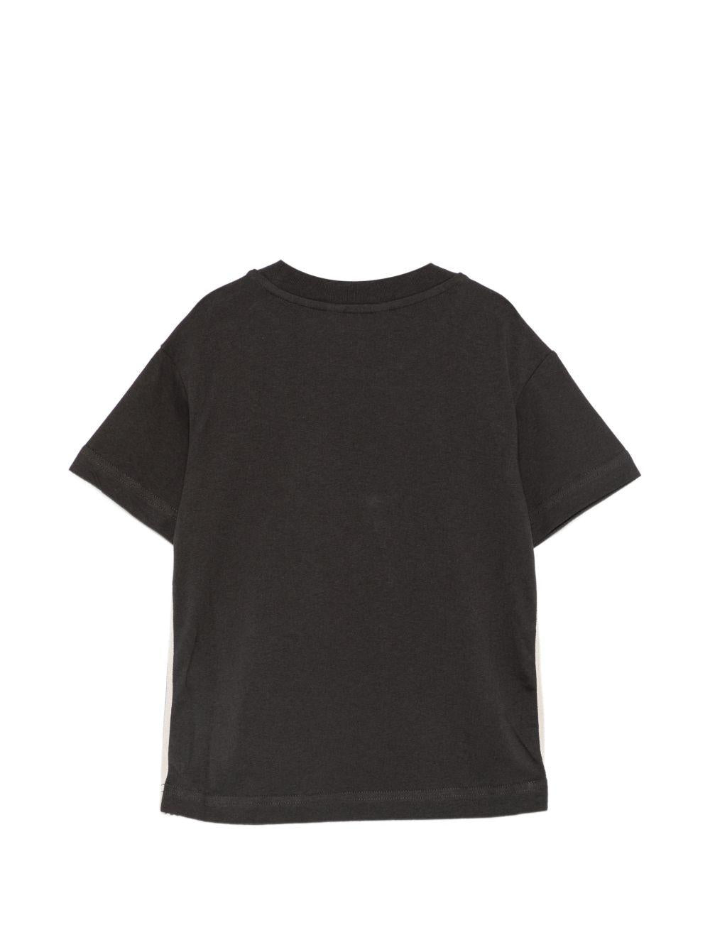 T-shirt per bambino Palm Angels Kids nera con stampa logo sul davanti F6PAJBTH026 110 PALM ANGELS KIDS 