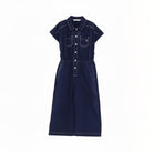 Tuta intera per bambina Bonpoint blu con tasche sul davanti S06GOVW00001 274A BONPOINT 