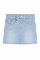 Gonna per bambina Chloé Kids in denim con orlo sfrangiato C20829 Z04 CHLOE' KIDS 