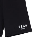 Shorts per bambino MSGM Kids nero con vita elasticizzato S6MSJUBE018 110 MSGM KIDS 