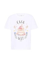 T-shirt per bambini Casablanca Kids bianca con stampa grafica KPF26JTS03805 CASAWAY CASABLANCA KIDS 