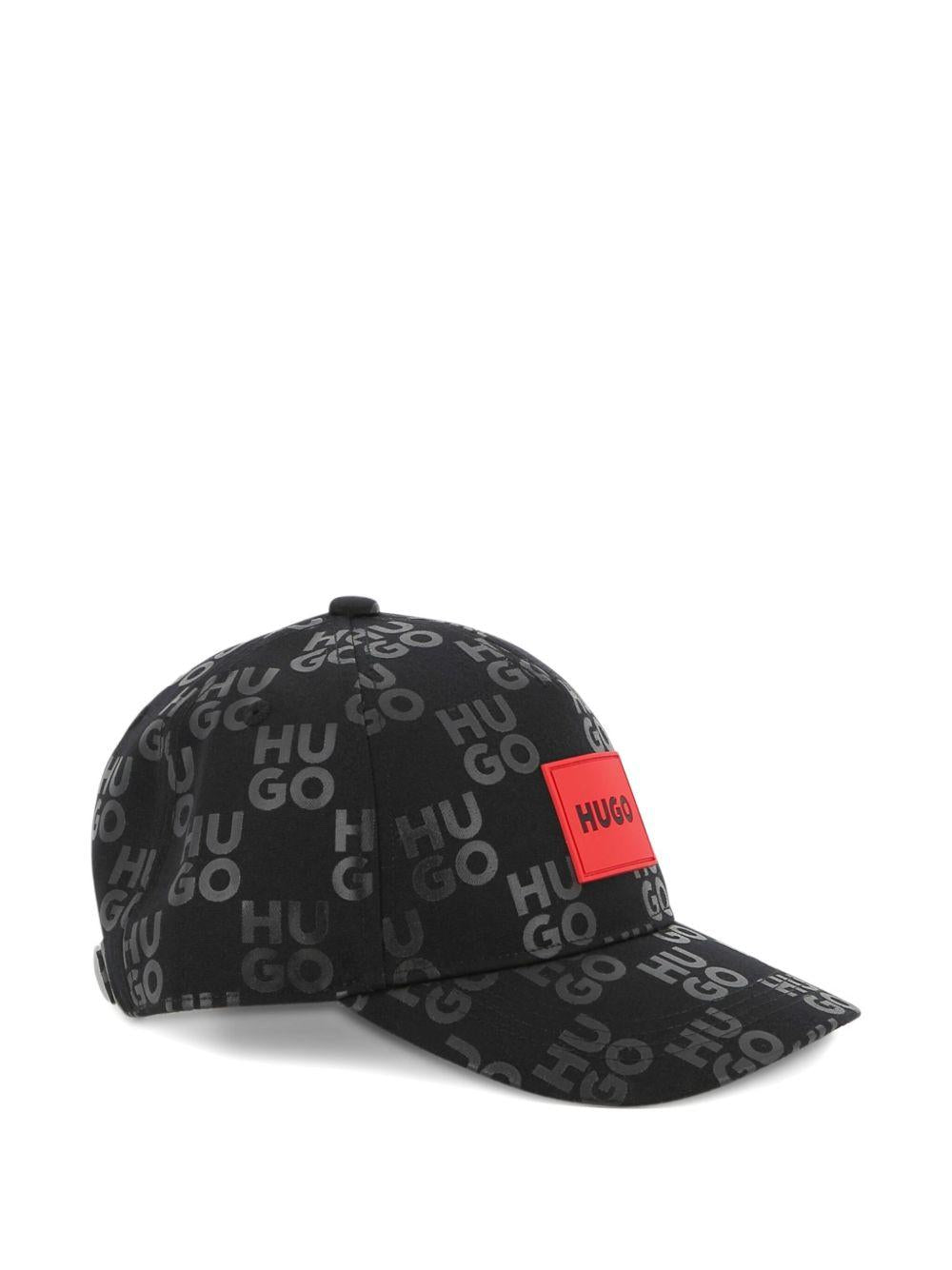 Cappello per bambino Hugo Kids nero con dettaglio con logo in gomma G00551 09B Hugo 