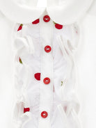 T-shirt per neonata Monnalisa bianca con motivo fragola 31G618 7201NB 0099 MONNALISA KIDS 