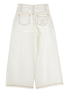 Jeans per bambina Philosophy di Lorenzo Serafini Kids bianchi con dettaglio logo I9G407 7091 0002 PHILOSOPHY KIDS 