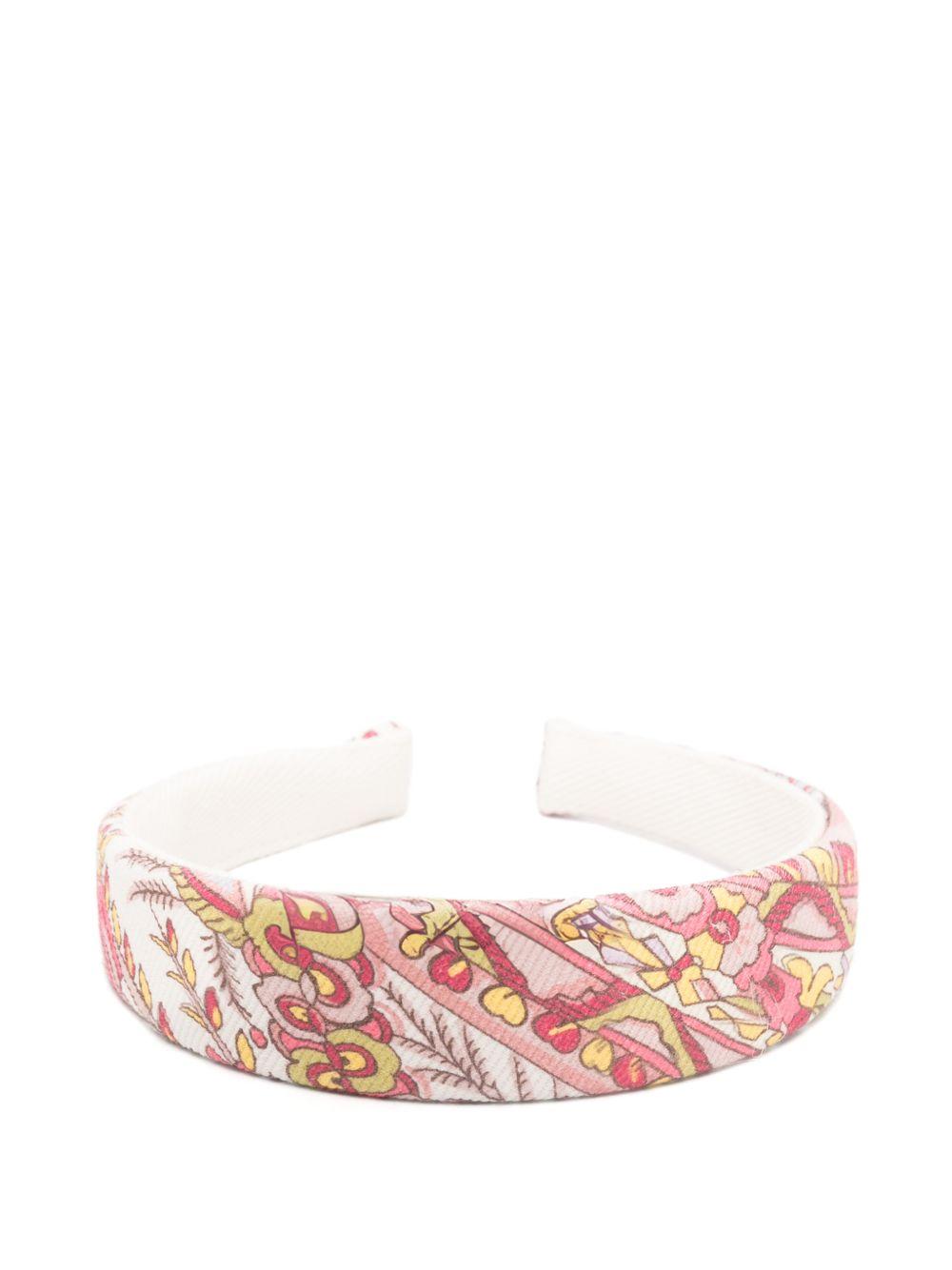 Cerchietto per capelli per bambina Etro Kids rosa con stampa floreale GY0A24 D0137 106RS ETRO KIDS 