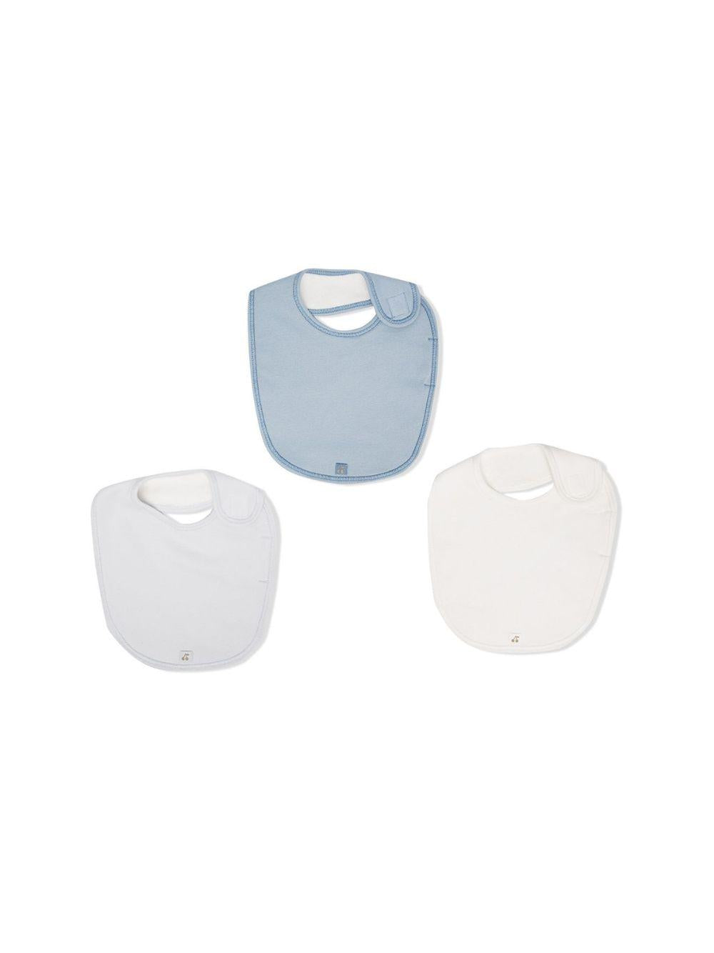 Set di tre bavaglini per neonati Bonpoint multicolore con ricamo logo PEBIOBAV3B 110 BONPOINT 