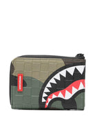 Portafoglio per bambino Sprayground Kid verde con motivo squalo 910W8268 NSZ SPRAYGROUND 