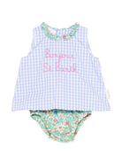 Abito Abbie per neonata MC2 Saint Barth Kids multicolore con scritta "Bonjour St. Barth" ricamata ABB0002 03254L MC2 ST. BARTH KIDS 
