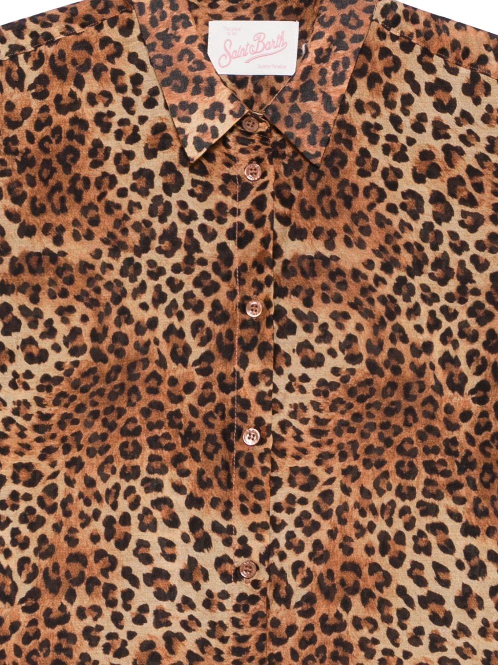 Camicia per donna MC2 Saint Barth animalier con chiusura con bottoni sul davanti BRIG001 00168L MC2 ST. BARTH 